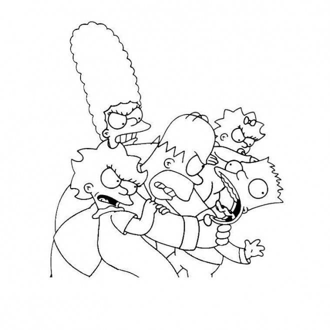 Coloriage et dessins gratuits Simpson famille à imprimer à imprimer