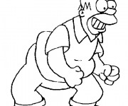 Coloriage Simpson Homer &agrave; colorier
