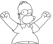 Coloriage et dessins gratuit Simpson Homer en ligne à imprimer