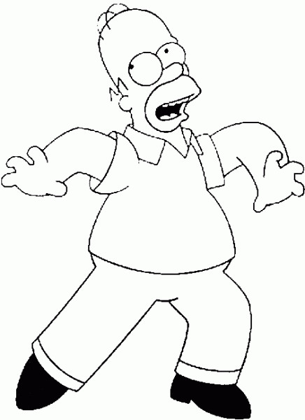 Coloriage et dessins gratuits Simpson Homer en ligne gratuit à imprimer