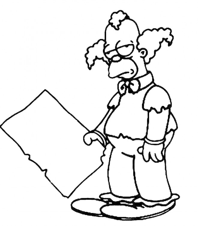 Coloriage et dessins gratuits Simpson Homer le cloon à imprimer
