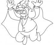 Coloriage Simpson le grand p&egrave;re