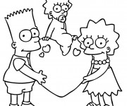 Coloriage Simpson les enfants