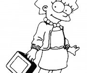 Coloriage Simpson Lisa &agrave; imprimer