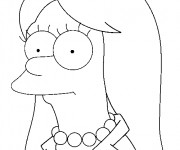 Coloriage Simpson Lisa au cheveux longs
