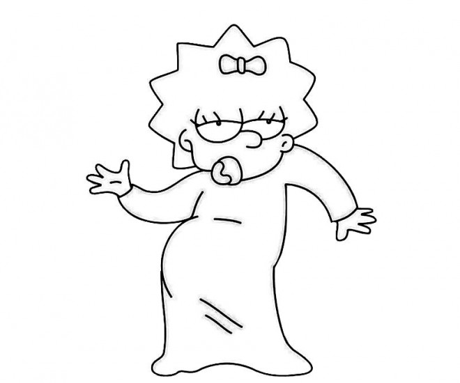 Coloriage et dessins gratuits Simpson Maggie danse à imprimer