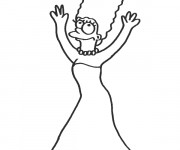 Coloriage Simpson Marge