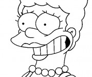 Coloriage Simpson Marge sourit