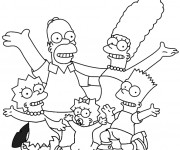 Coloriage Simpson Toute la famille