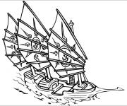 Coloriage Bateau de Sinbad
