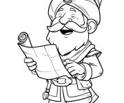 Coloriage Chibi Sinbad rigolo
