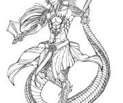 Coloriage Cr&eacute;ature magique de cartoon Sinbad