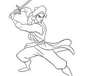 Coloriage Jeune Sinbad au combat