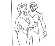 Coloriage et dessins gratuit Mariana et Sinbad facile à imprimer