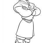 Coloriage Marin Sinbad en pose