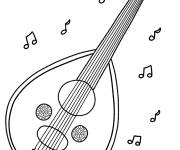 Coloriage Oud instrument musique dans le cartoon Sinbad