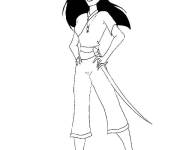 Coloriage et dessins gratuit Personnage f&eacute;minine de Sinbad à imprimer