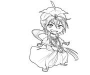 Coloriage et dessins gratuit Petit Sinbad kawaii à imprimer