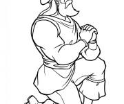 Coloriage Sinbad &agrave; genou
