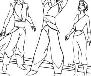 Coloriage et dessins gratuit Sinbad avec ses amis à imprimer