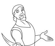 Coloriage et dessins gratuit Sinbad avec son couteau à imprimer