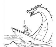 Coloriage Sinbad contre le dragon