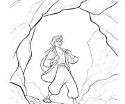 Coloriage Sinbad dans le cave