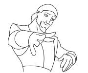 Coloriage et dessins gratuit Sinbad dessin&eacute; &agrave; la main à imprimer