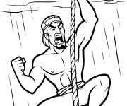 Coloriage Sinbad en col&egrave;re