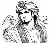 Coloriage Sinbad le beau marin