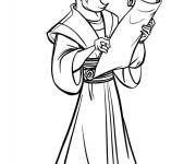 Coloriage Sinbad lisant un parchemin