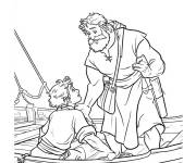 Coloriage Sinbad sauve le petit marin