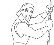 Coloriage et dessins gratuit Sinbad tenant la corde à imprimer