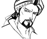 Coloriage et dessins gratuit Visage de Sinbad le marin à imprimer