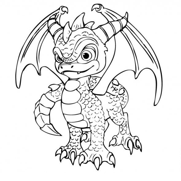  Coloriage  Dessin  Skylanders  Spyro dessin  gratuit   imprimer