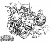 Coloriage dessin Skylanders Trap team facile