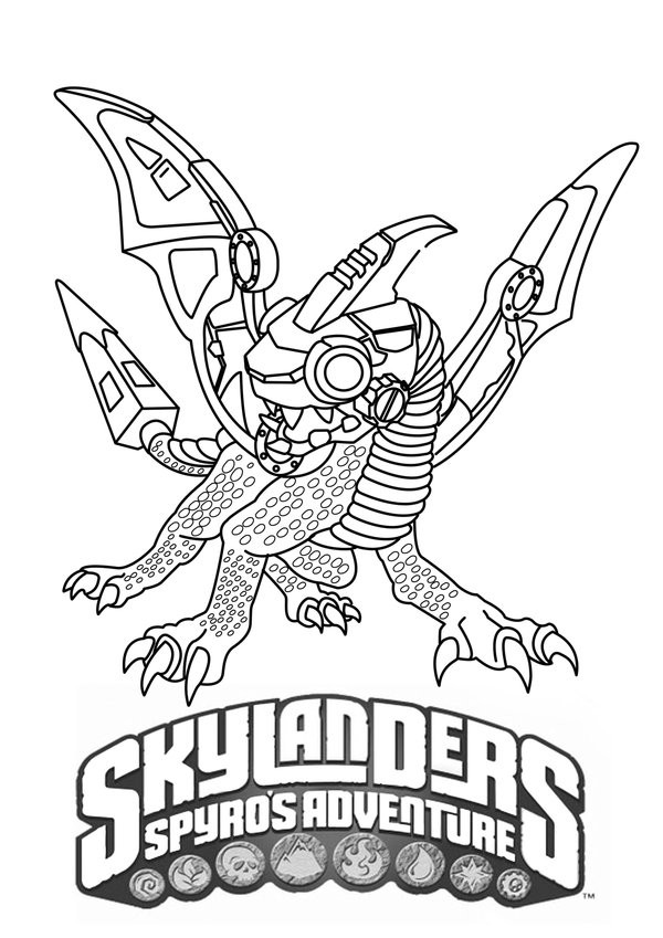  Coloriage  Skylanders  Spyro dessin  gratuit   imprimer