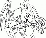 Coloriage Skylanders Sunburn le dragon de feu