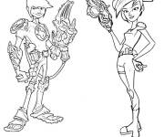 Coloriage Les co&eacute;quipiers de Slugterra