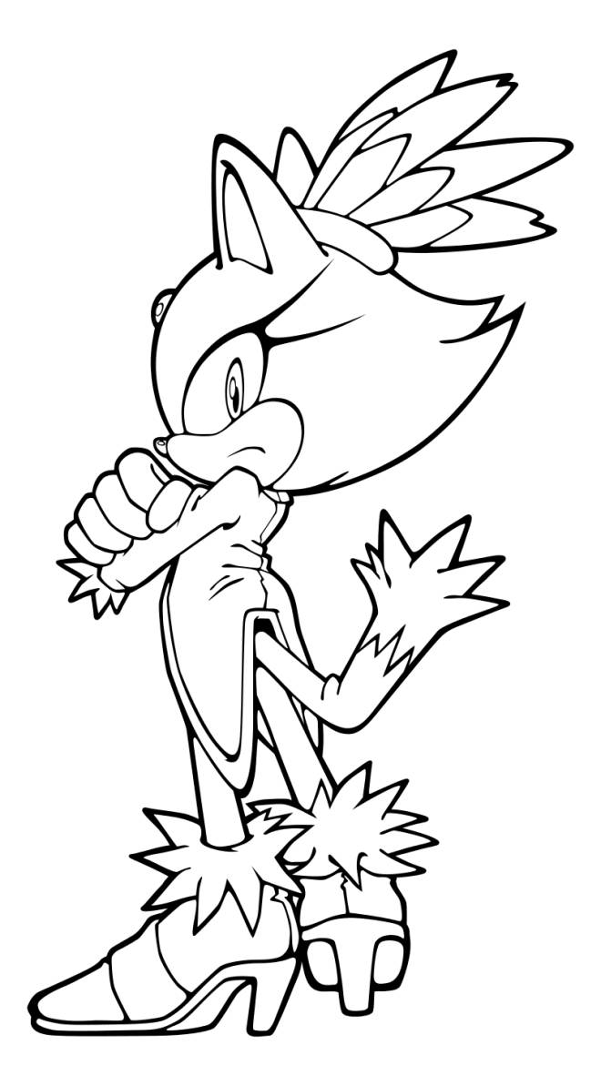 Coloriage et dessins gratuits Blaze personnage de Sonic à imprimer