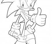 Coloriage dessin à colorier Sonic