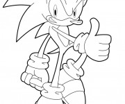 Coloriage dessin &agrave; colorier Sonic