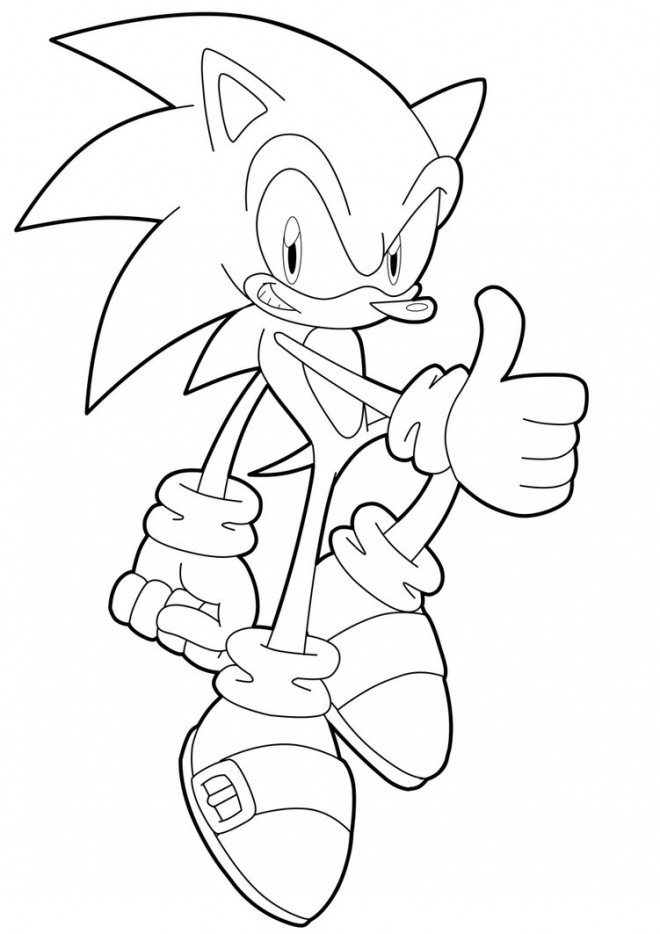 Coloriage et dessins gratuits dessin à colorier Sonic à imprimer