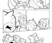 Coloriage Dessin anim&eacute; de Sonic