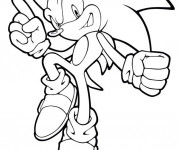 Coloriage Dessin Sonic en couleur
