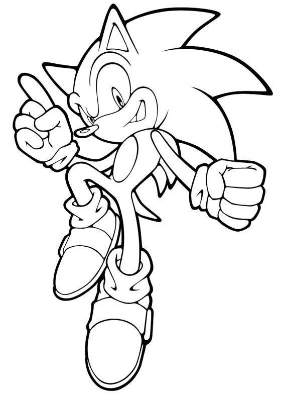Coloriage et dessins gratuits Dessin Sonic en couleur à imprimer