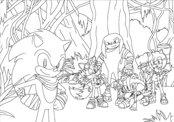 Coloriage et dessins gratuits Héros de Sonic à imprimer