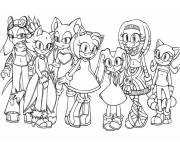 Coloriage Jeux vid&eacute;o Sonic pour filles