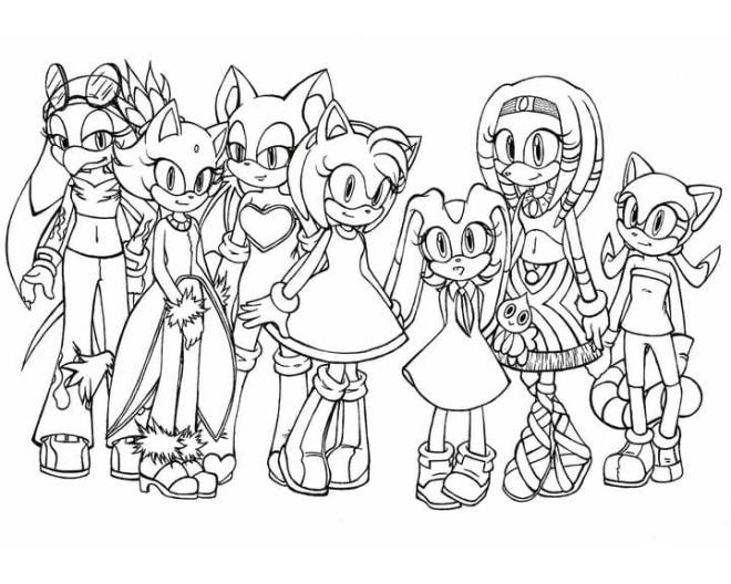 Coloriage et dessins gratuits Jeux vidéo Sonic pour filles à imprimer