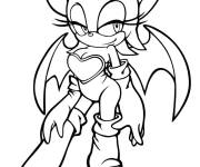 Coloriage La belle Rouge la chauve-souris